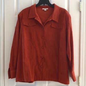 Dress Barn Rust Button-Up Blouse
